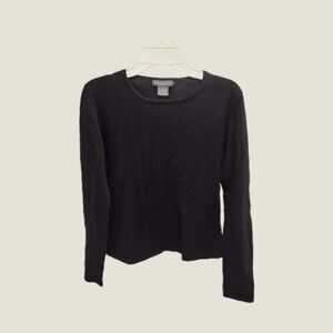 Mendocino Cashmere Black Long Sleeve Top